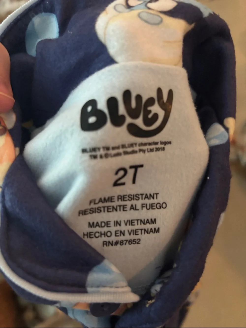 Bluey Kids Pajama Set - Navy Long Sleeve & Pants NWT